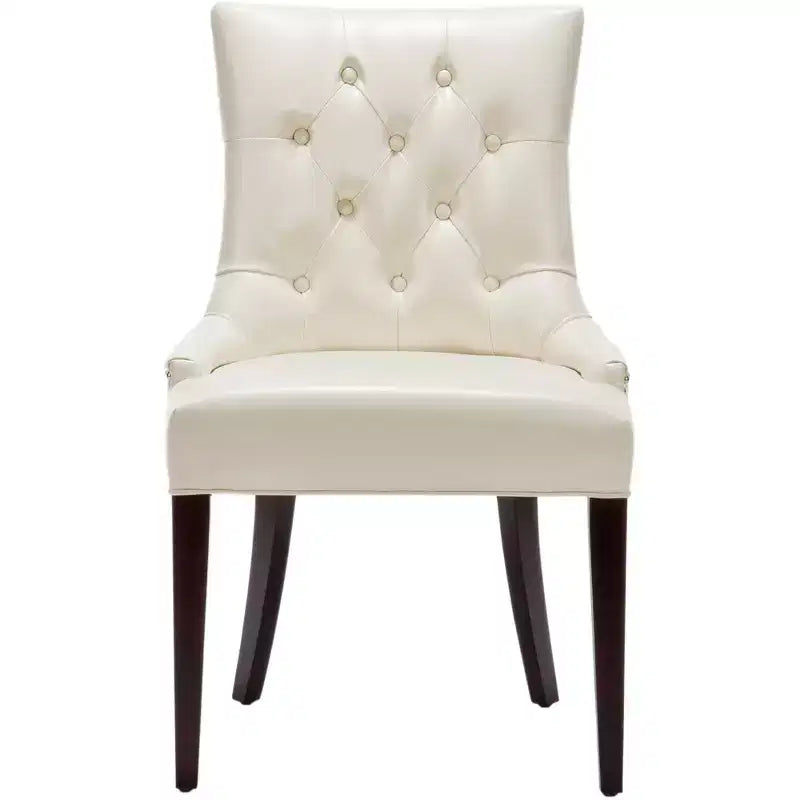 Chaise de salle à manger capitonnée Amanda 19 H avec clous décoratifs - MCR4515 - Safavieh Couture