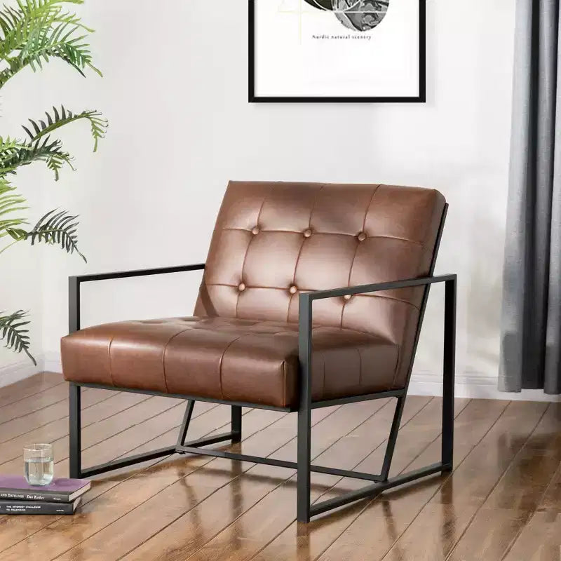 Fauteuil d'appoint en similicuir - Glitzhome