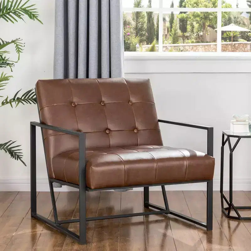 Fauteuil d'appoint en similicuir - Glitzhome