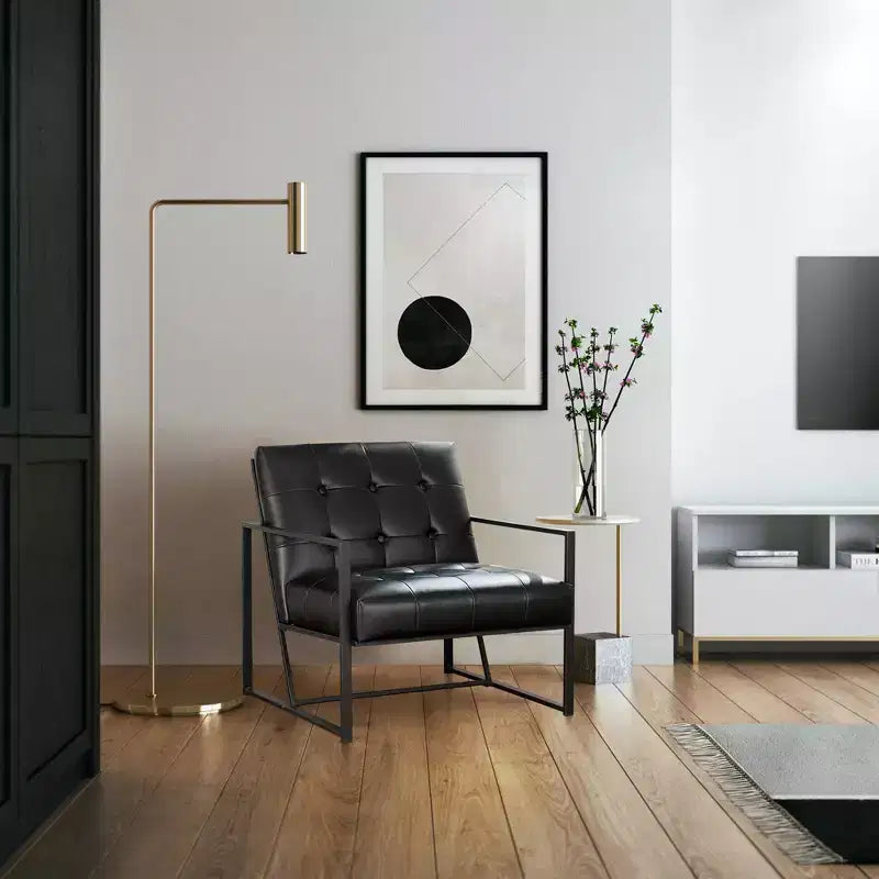 Fauteuil d'appoint en similicuir - Glitzhome