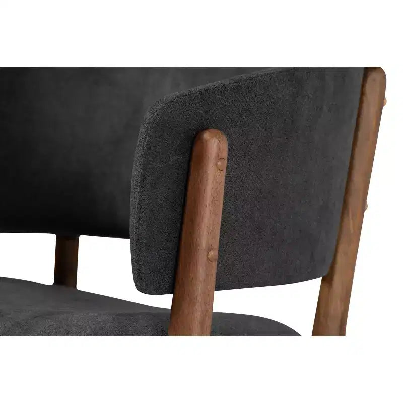 Ensemble de 2 fauteuils d'appoint Baron en tissu et bois pour salon - Baxton Studio