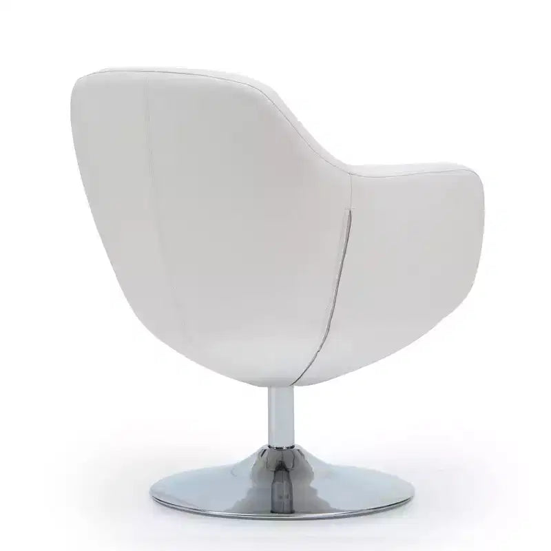 Caisson Faux Leather Swivel Accent Chair - Manhattan Comfort