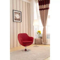 Caisson Faux Leather Swivel Accent Chair - Manhattan Comfort