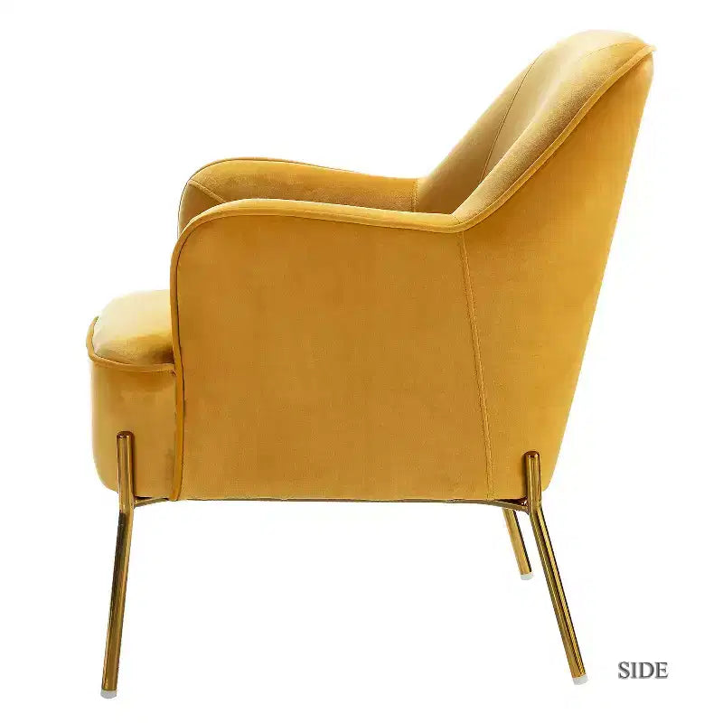 Fauteuil de salon confortable Odo en velours avec assise rembourrée, lot de 2 | Karat Home