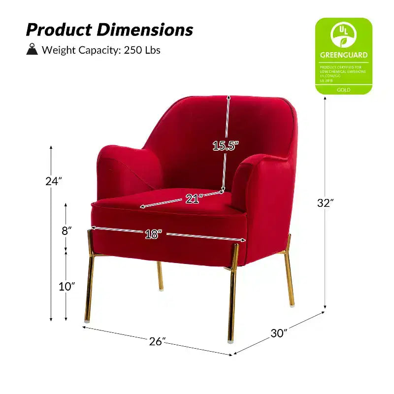 Fauteuil de salon confortable Odo en velours avec assise rembourrée, lot de 2 | Karat Home