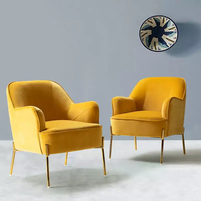 Fauteuil de salon confortable Odo en velours avec assise rembourrée, lot de 2 | Karat Home