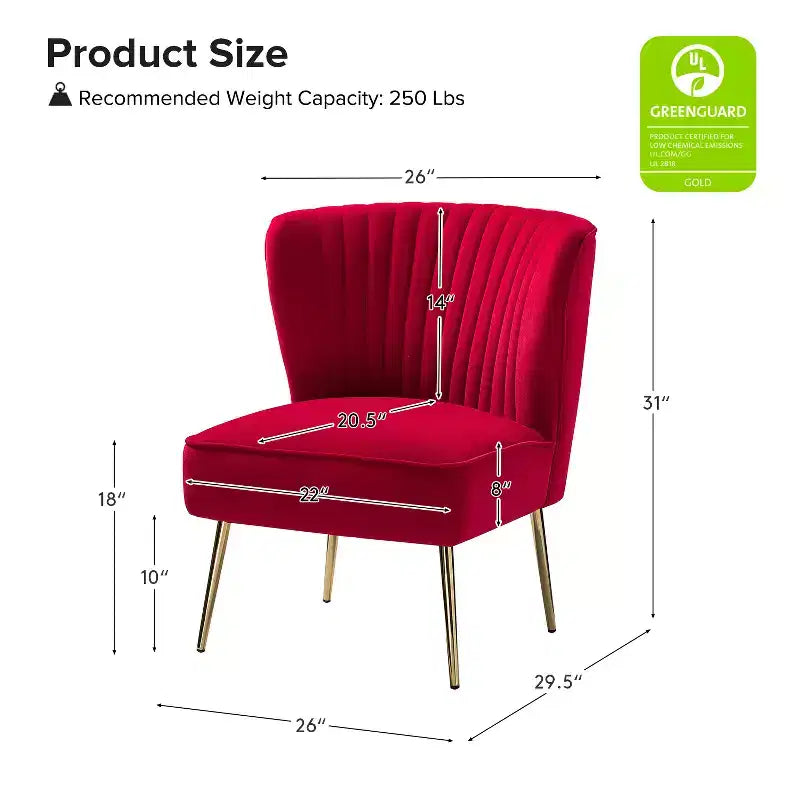 Lot de 2 chaises d'appoint Quentin en velours avec siège rembourré | Karat Home