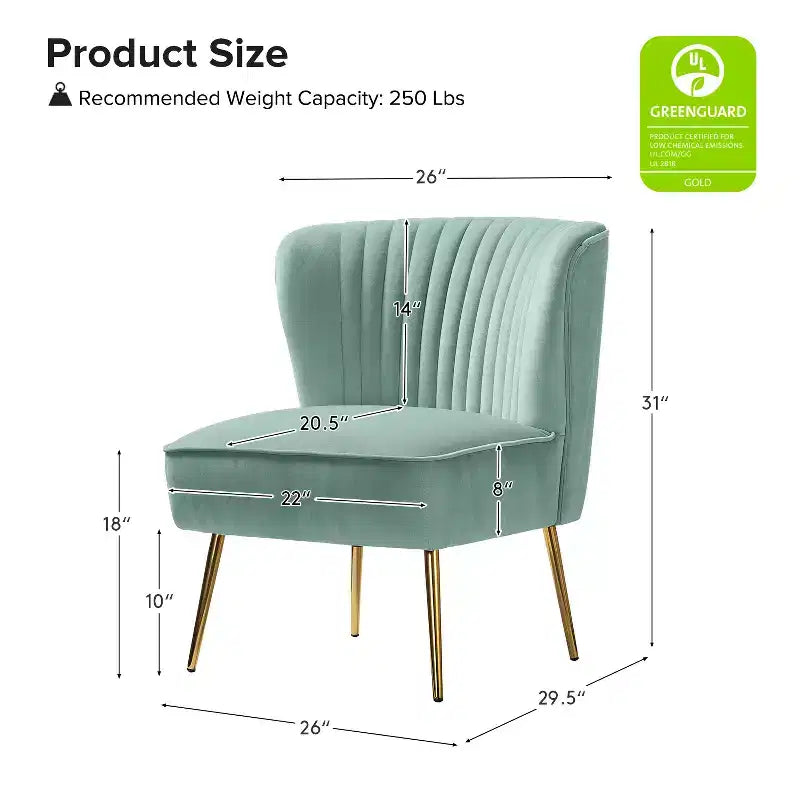 Lot de 2 chaises d'appoint Quentin en velours avec siège rembourré | Karat Home