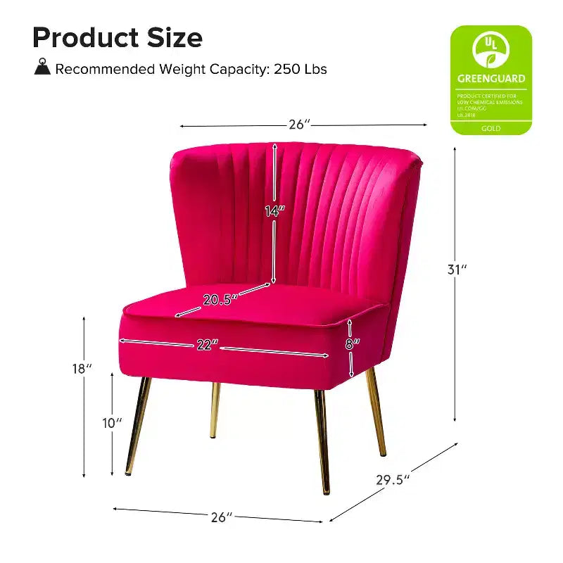 Lot de 2 chaises d'appoint Quentin en velours avec siège rembourré | Karat Home