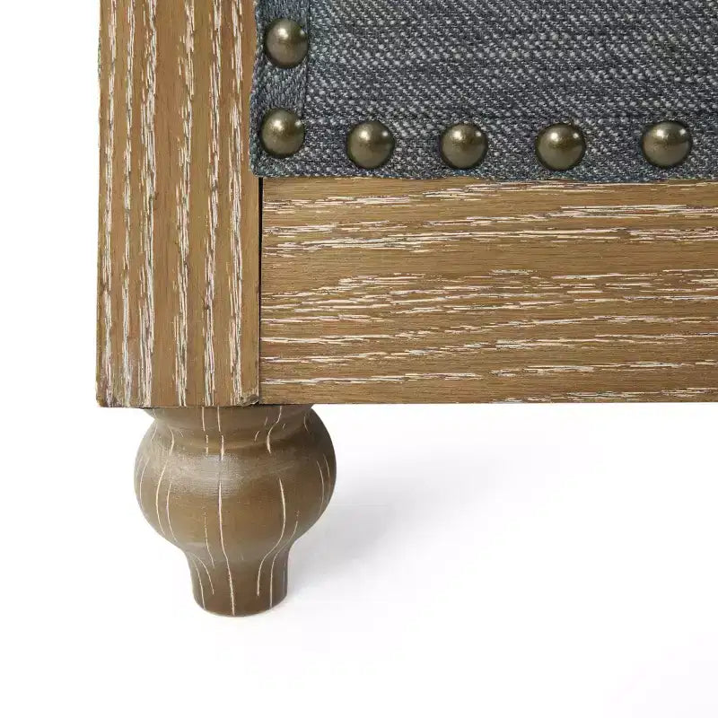 Fauteuil club capitonné en tissu Voll Chesterfield avec bordure cloutée - Christopher Knight Home