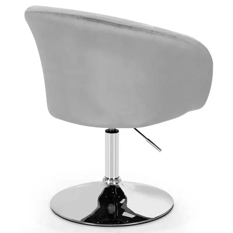 Costway Set of 2 Modern Velvet Chair Height Adjustable Bar Stool Swivel