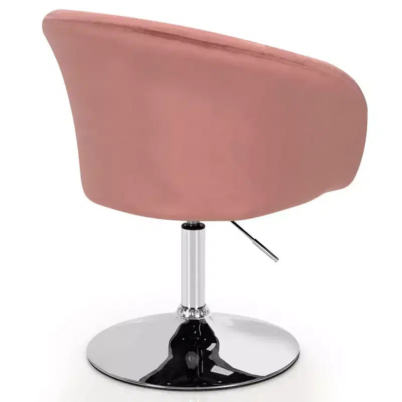 Costway Set of 2 Modern Velvet Chair Height Adjustable Bar Stool Swivel