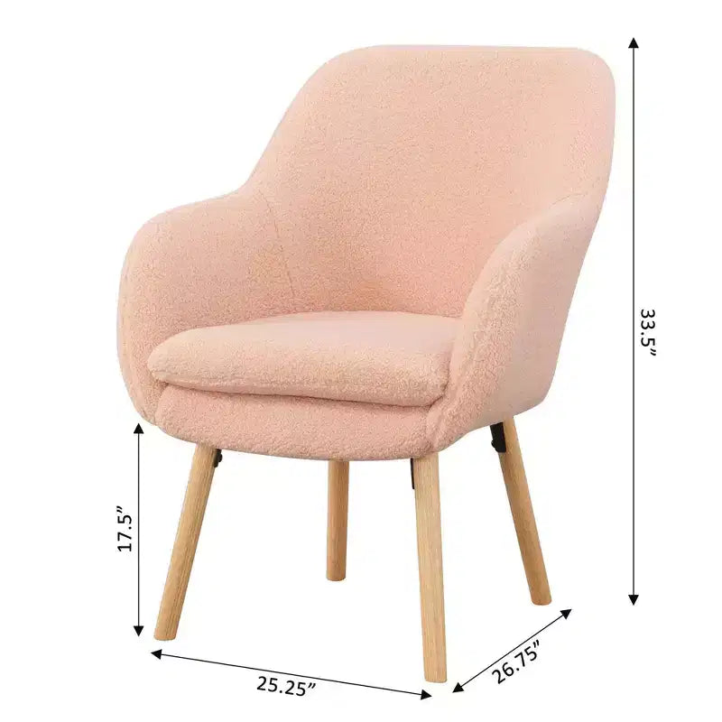 Fauteuil d'appoint Breighton Home Take a Seat Charlotte Wingback en similicuir mouton