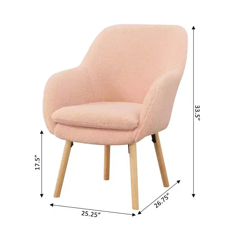 Fauteuil d'appoint Breighton Home Take a Seat Charlotte Wingback en similicuir mouton