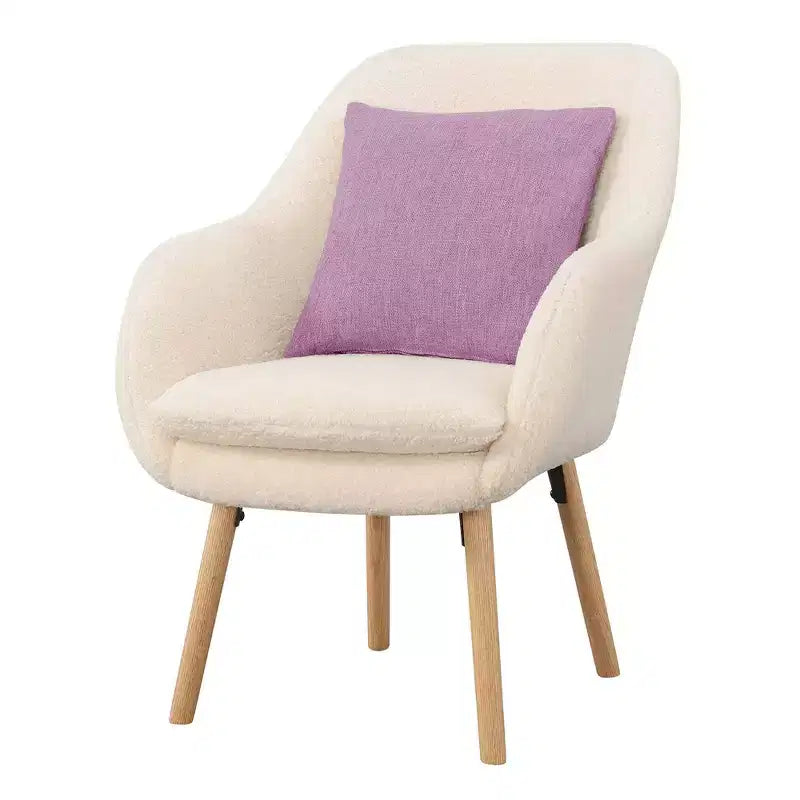 Fauteuil d'appoint Breighton Home Take a Seat Charlotte Wingback en similicuir mouton