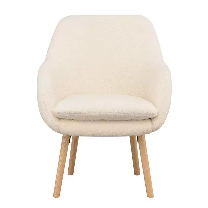 Fauteuil d'appoint Breighton Home Take a Seat Charlotte Wingback en similicuir mouton