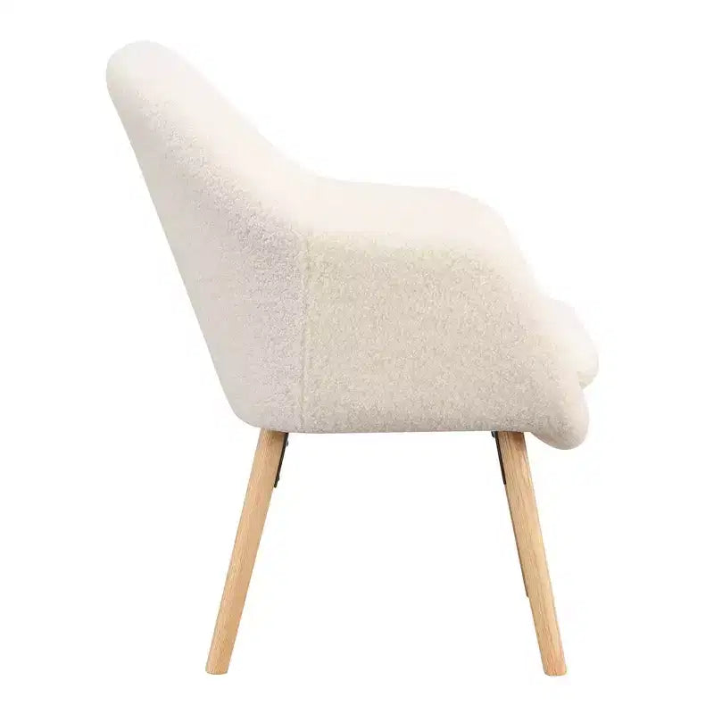 Fauteuil d'appoint Breighton Home Take a Seat Charlotte Wingback en similicuir mouton