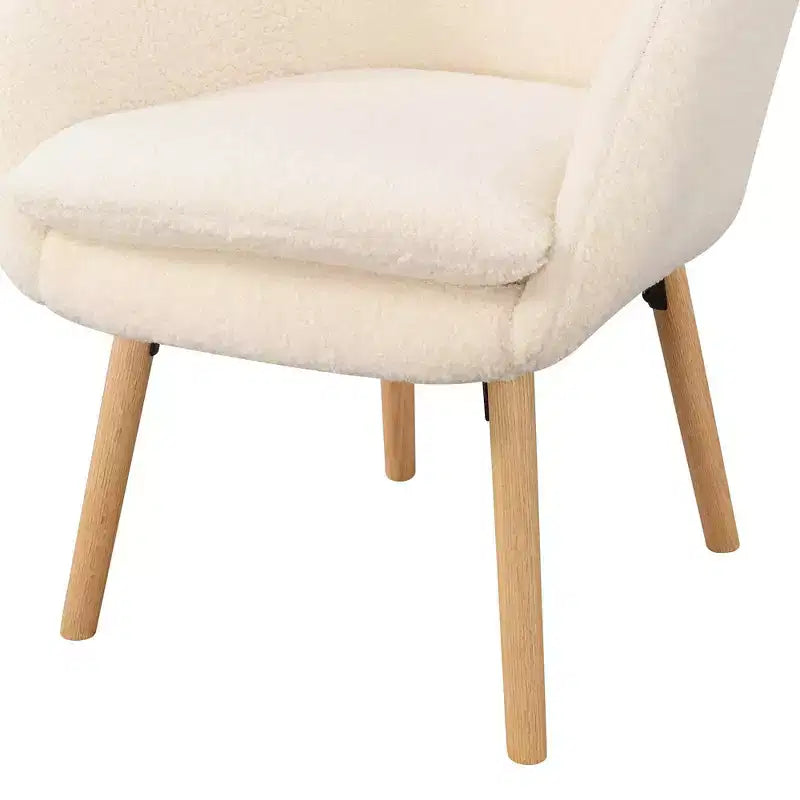 Fauteuil d'appoint Breighton Home Take a Seat Charlotte Wingback en similicuir mouton