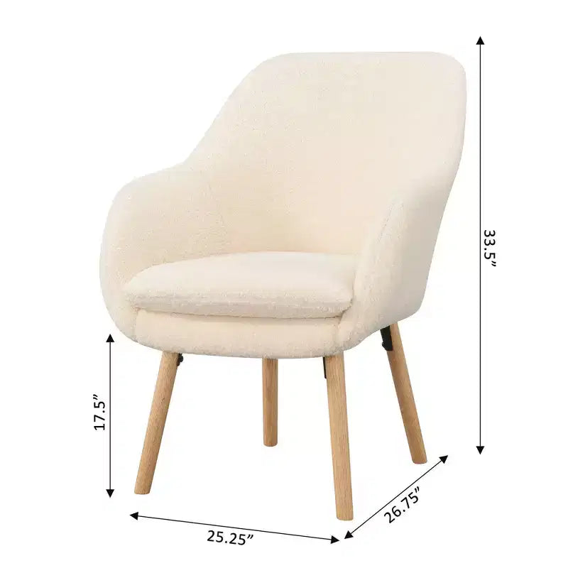 Fauteuil d'appoint Breighton Home Take a Seat Charlotte Wingback en similicuir mouton