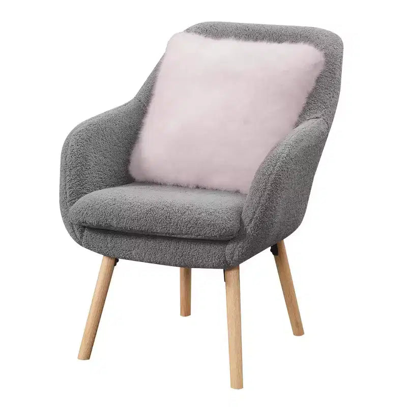 Fauteuil d'appoint Breighton Home Take a Seat Charlotte Wingback en similicuir mouton