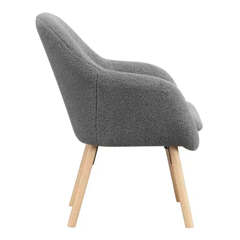 Fauteuil d'appoint Breighton Home Take a Seat Charlotte Wingback en similicuir mouton