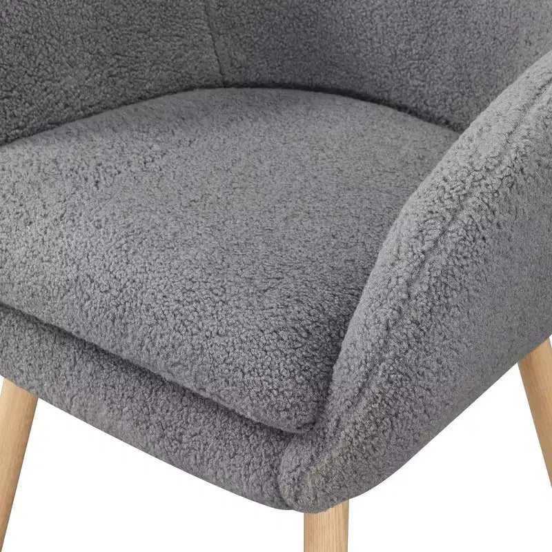 Fauteuil d'appoint Breighton Home Take a Seat Charlotte Wingback en similicuir mouton