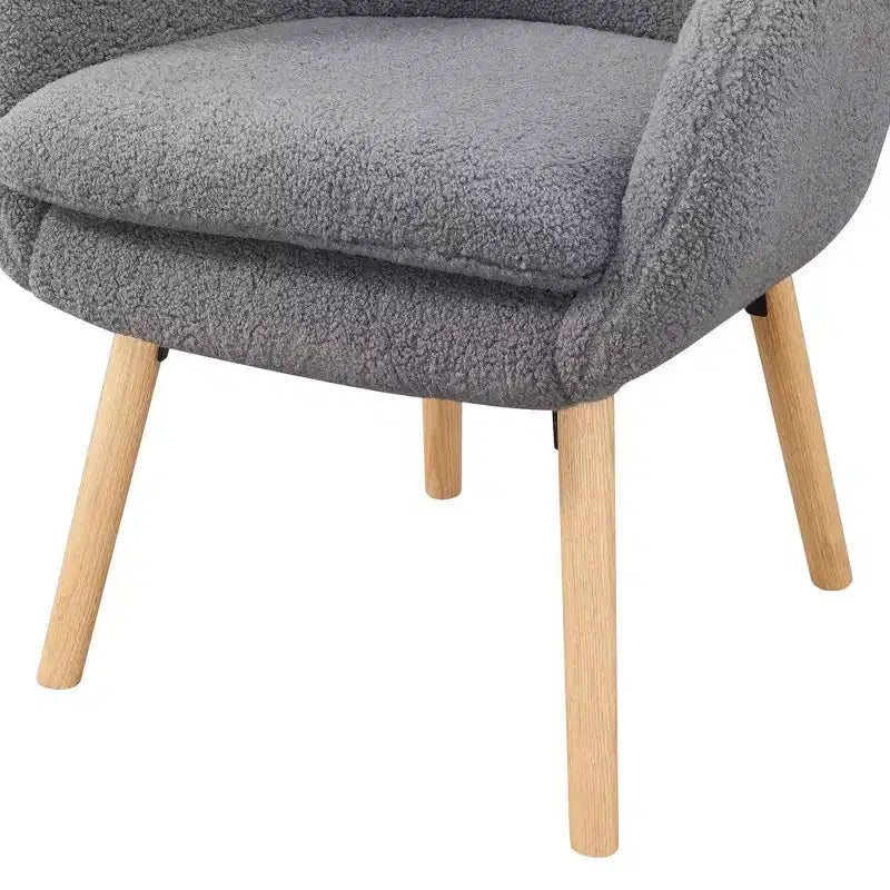 Fauteuil d'appoint Breighton Home Take a Seat Charlotte Wingback en similicuir mouton