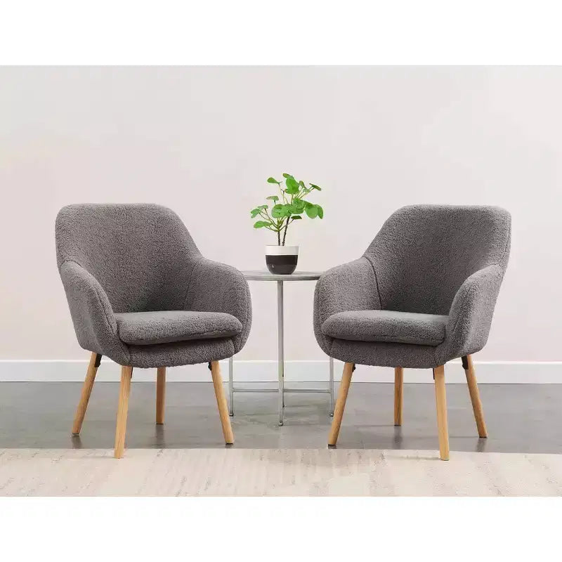 Fauteuil d'appoint Breighton Home Take a Seat Charlotte Wingback en similicuir mouton