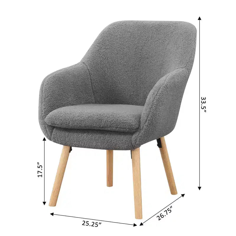 Fauteuil d'appoint Breighton Home Take a Seat Charlotte Wingback en similicuir mouton
