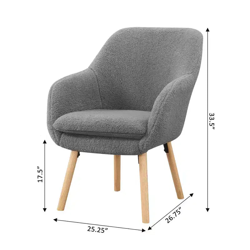 Fauteuil d'appoint Breighton Home Take a Seat Charlotte Wingback en similicuir mouton