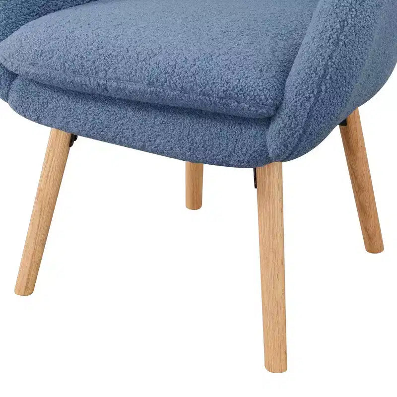 Fauteuil d'appoint Breighton Home Take a Seat Charlotte Wingback en similicuir mouton