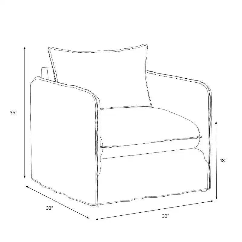 Berea Slouchy Lounge Chair with French Seams - Threshold
