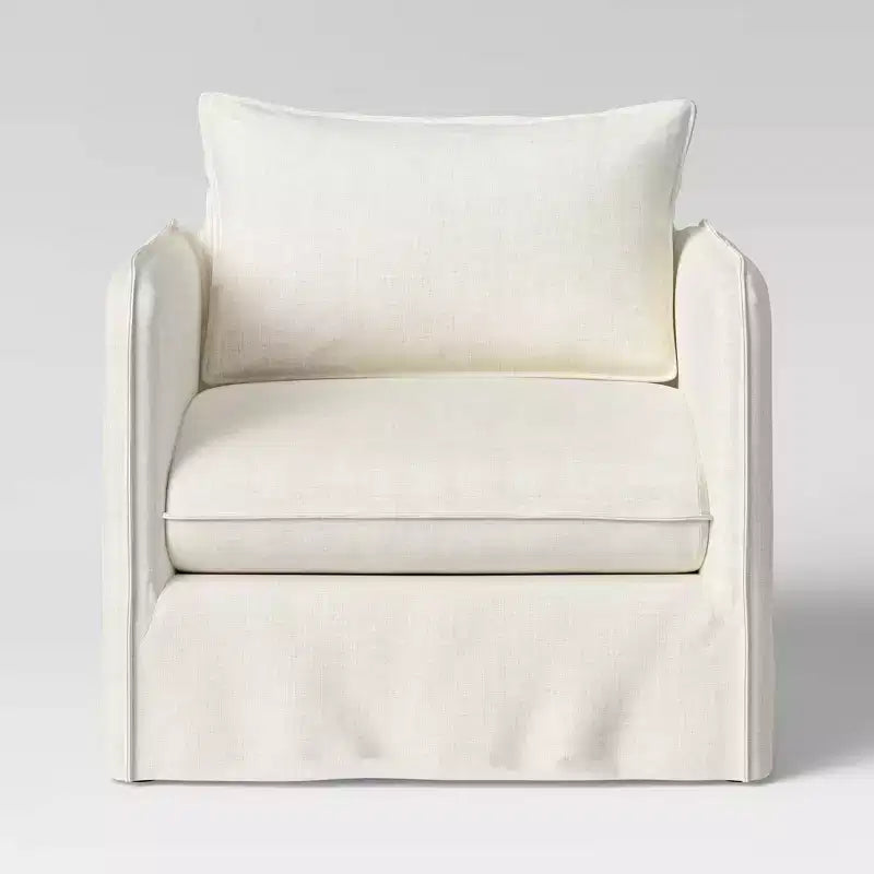 Berea Slouchy Lounge Chair with French Seams - Threshold