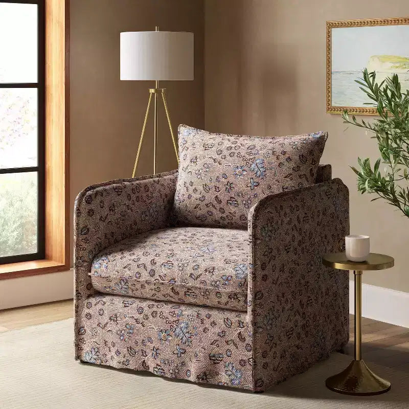 Berea Slouchy Lounge Chair with French Seams - Threshold