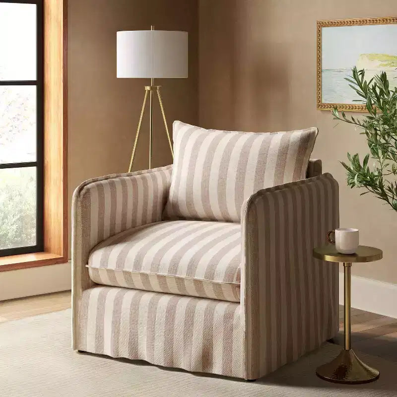 Berea Slouchy Lounge Chair with French Seams - Threshold