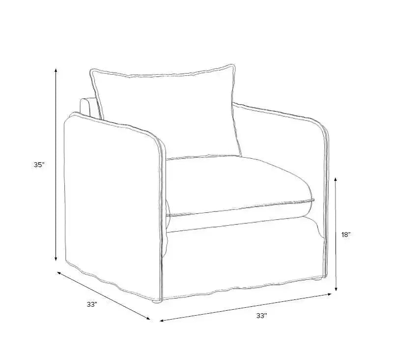 Berea Slouchy Lounge Chair with French Seams - Threshold