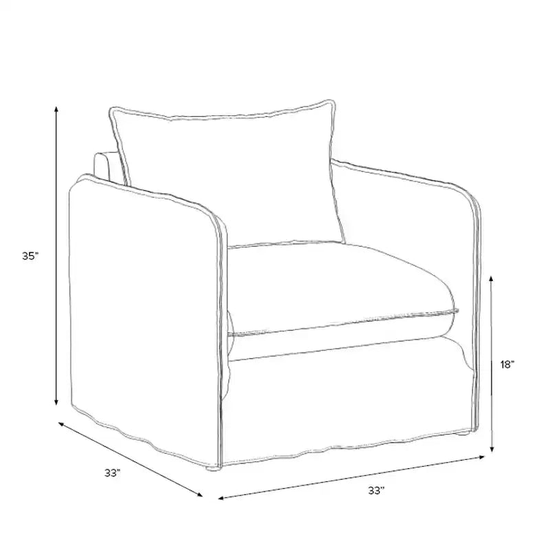 Berea Slouchy Lounge Chair with French Seams - Threshold