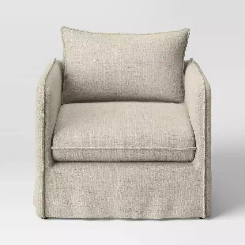 Berea Slouchy Lounge Chair with French Seams - Threshold