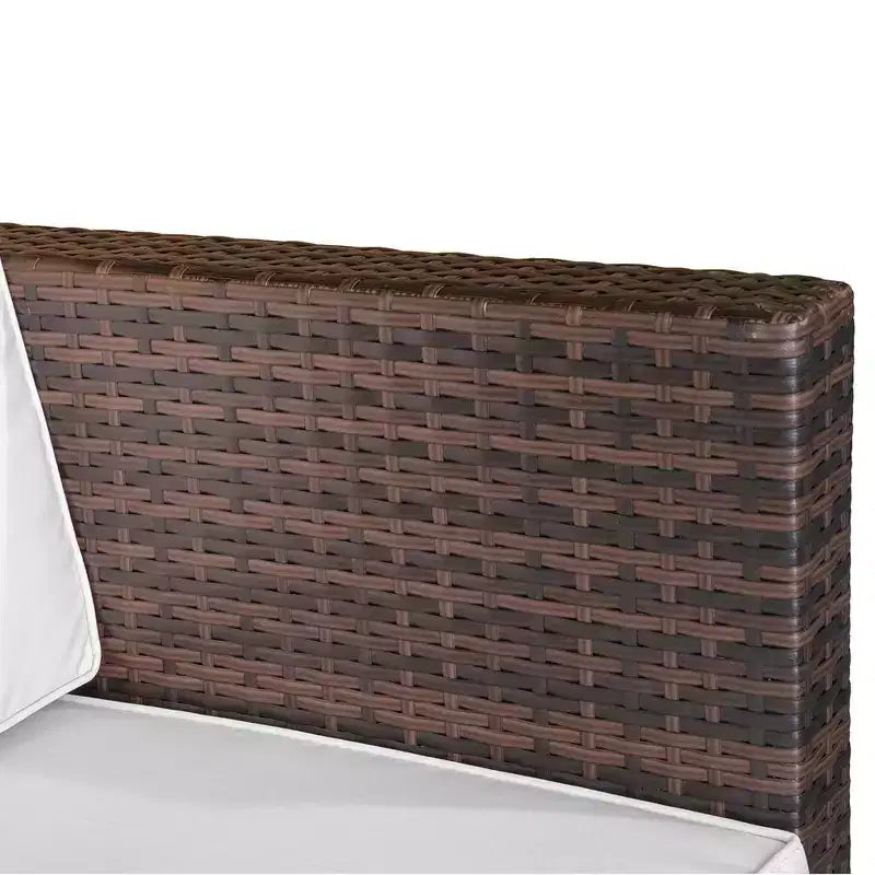 Outsunny Salon de Bistro 3 pièces en Rotin pour 2, Fauteuils de Jardin en Rotin, Coussins, Table Basse en Verre, Mobilier de Jardin ou Balcon