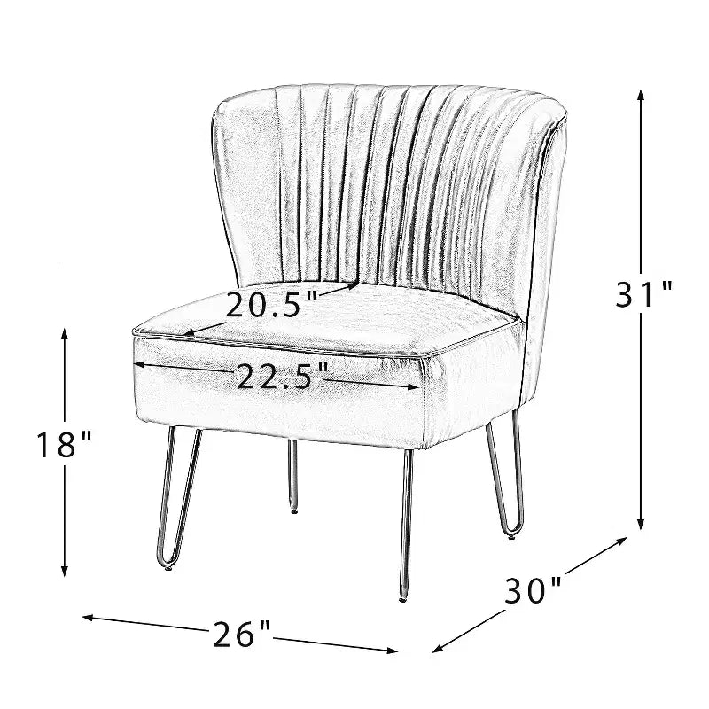 Eustacio Comtemporain Fauteuil d'appoint en similicuir capitonné avec pieds en métal | Karat Home