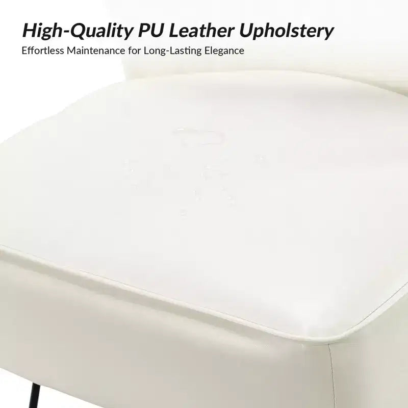Eustacio Comtemporain Fauteuil d'appoint en similicuir capitonné avec pieds en métal | Karat Home