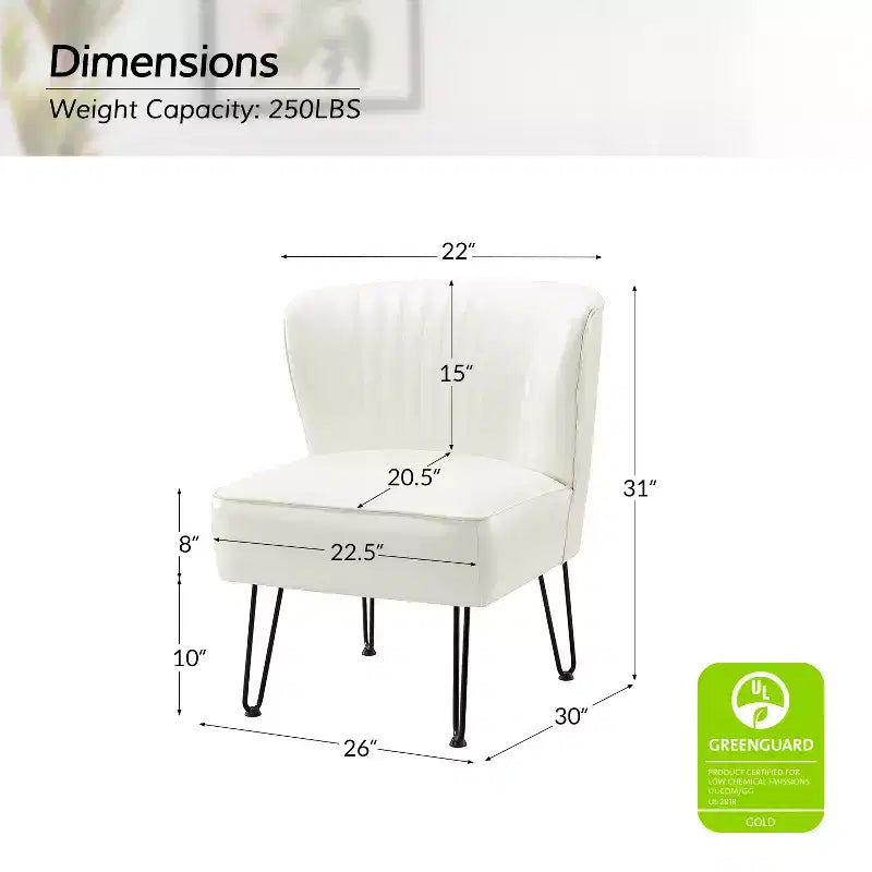 Eustacio Comtemporain Fauteuil d'appoint en similicuir capitonné avec pieds en métal | Karat Home