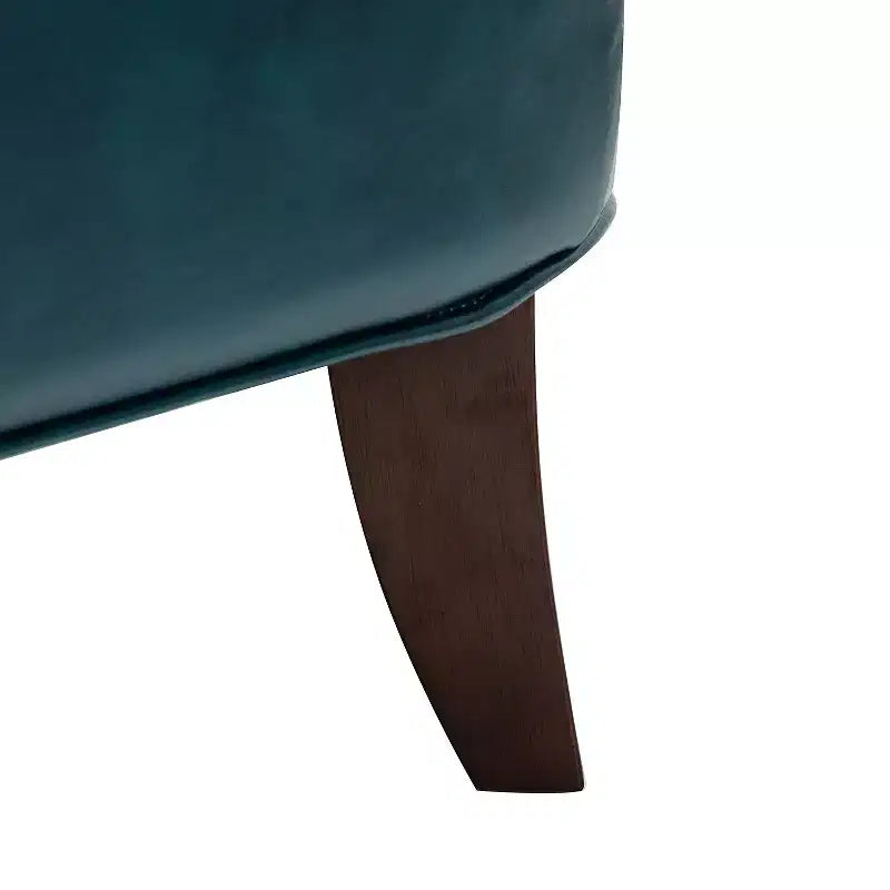 Fauteuil à oreilles en similicuir végane Jorge avec clous décoratifs pour salon et chambre | Karat Home