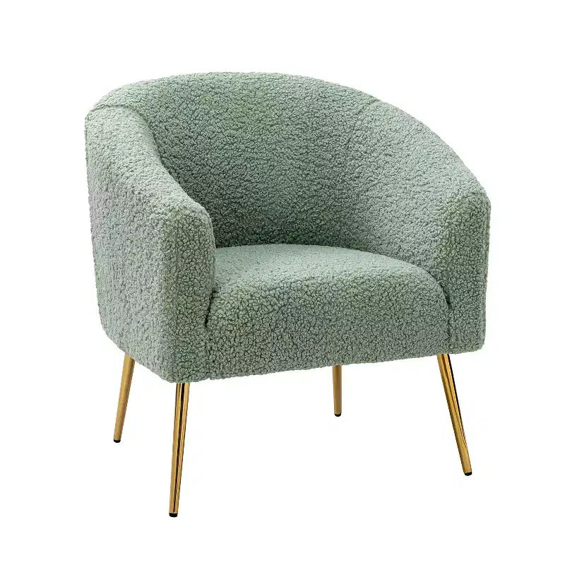 Vicenza Contemporary Wooden Upholstered Polyester Accent Barrel Chair with Metal Legs for Bedroom and Living Room | Karat Home
