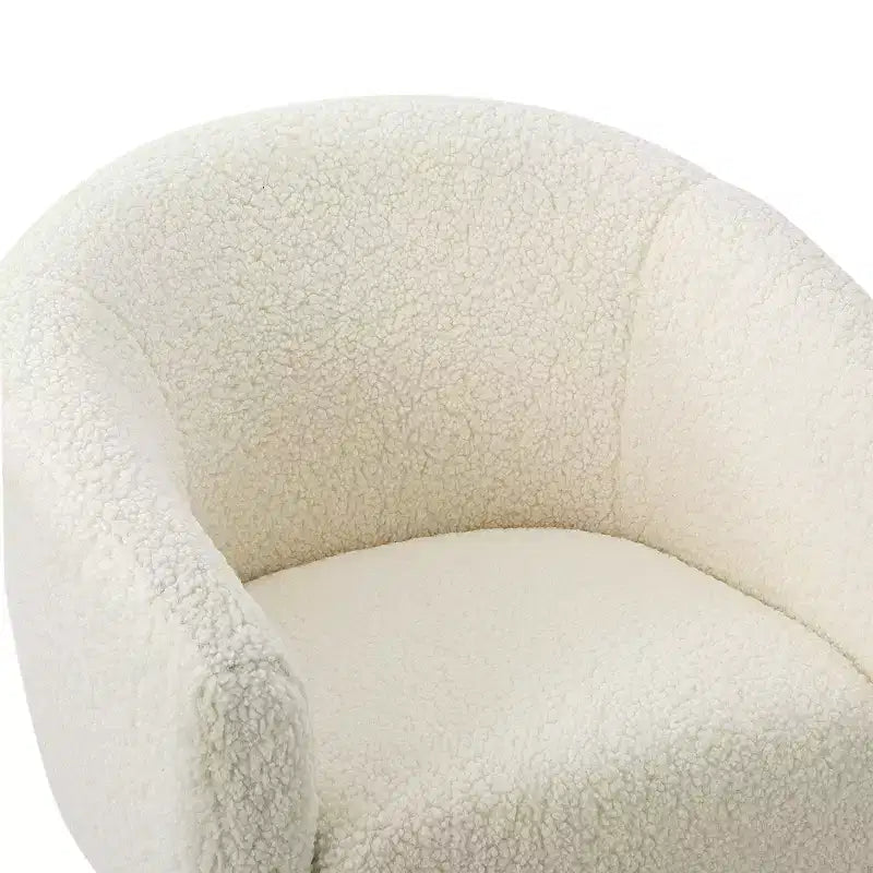 Vicenza Contemporary Wooden Upholstered Polyester Accent Barrel Chair with Metal Legs for Bedroom and Living Room | Karat Home