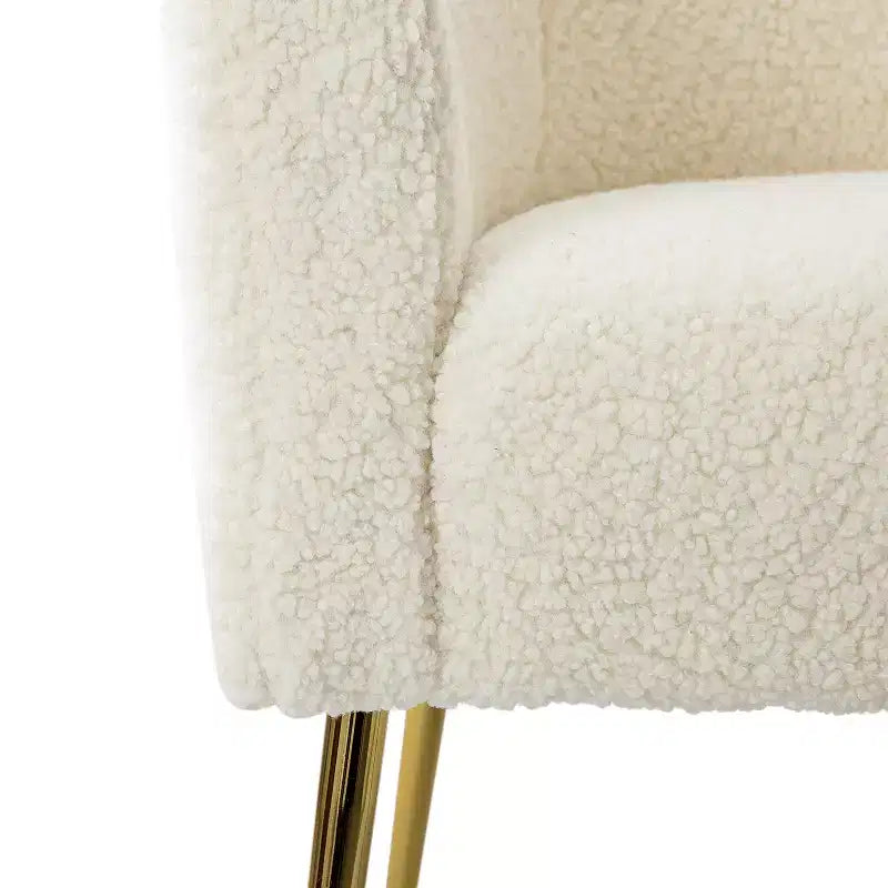Vicenza Contemporary Wooden Upholstered Polyester Accent Barrel Chair with Metal Legs for Bedroom and Living Room | Karat Home