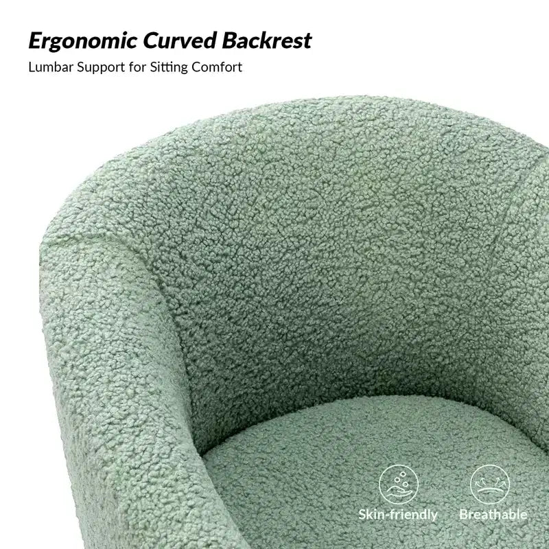 Vicenza Contemporary Wooden Upholstered Polyester Accent Barrel Chair with Metal Legs for Bedroom and Living Room | Karat Home