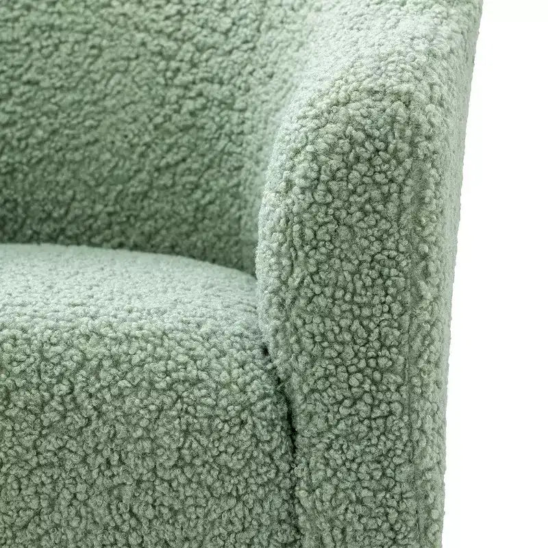 Vicenza Contemporary Wooden Upholstered Polyester Accent Barrel Chair with Metal Legs for Bedroom and Living Room | Karat Home