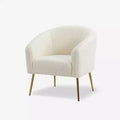 Vicenza Contemporary Wooden Upholstered Polyester Accent Barrel Chair with Metal Legs for Bedroom and Living Room | Karat Home