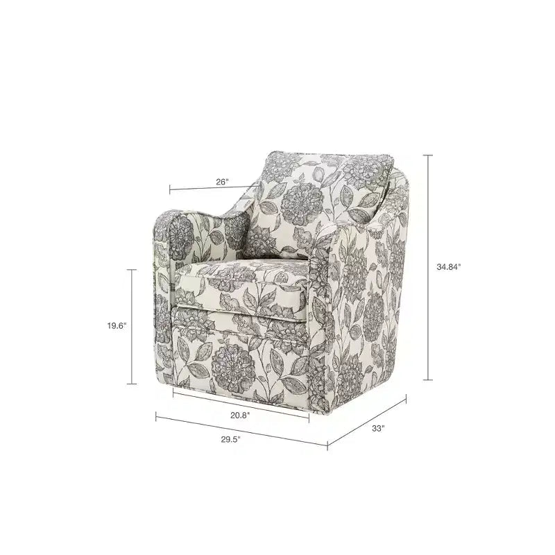 Mitchell Wide Seat Swivel Armchair - Madison Park